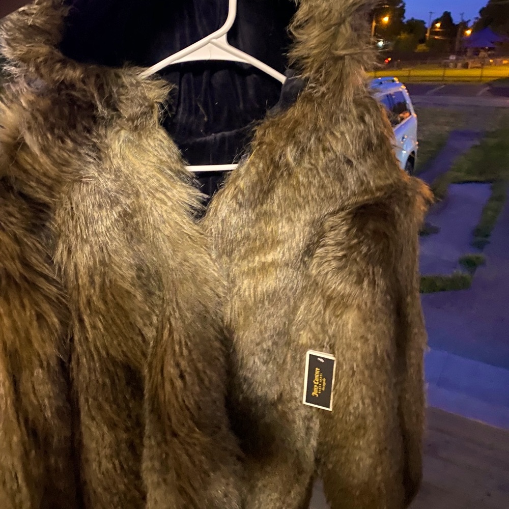 Juicy Couture Faux Fur 3/4 length coat